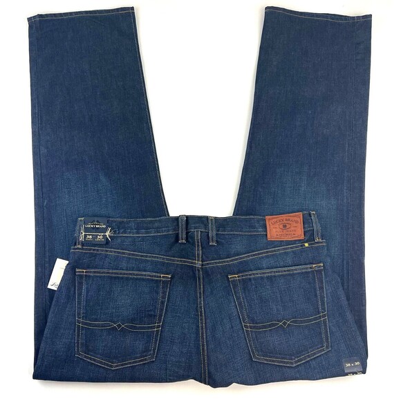 New Lucky Brand Mens 181 Relaxed Straight Fit Denim Blue Jeans Size 38 x 31 - Picture 1 of 12